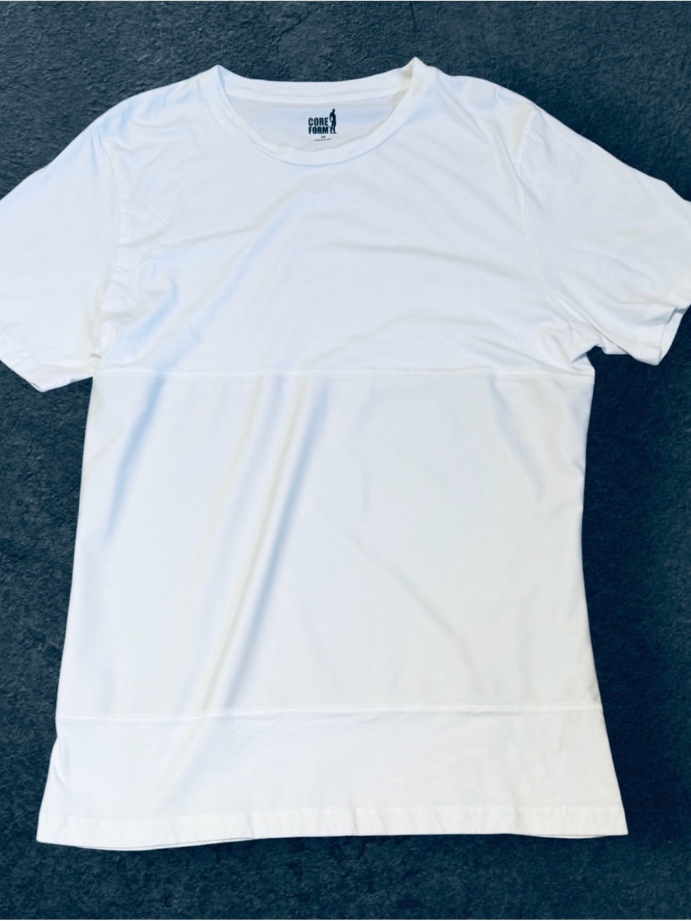 Core Form White Short Sleeve Tee w/ Body Panel- 2X (Body Contouring- Fitted)
